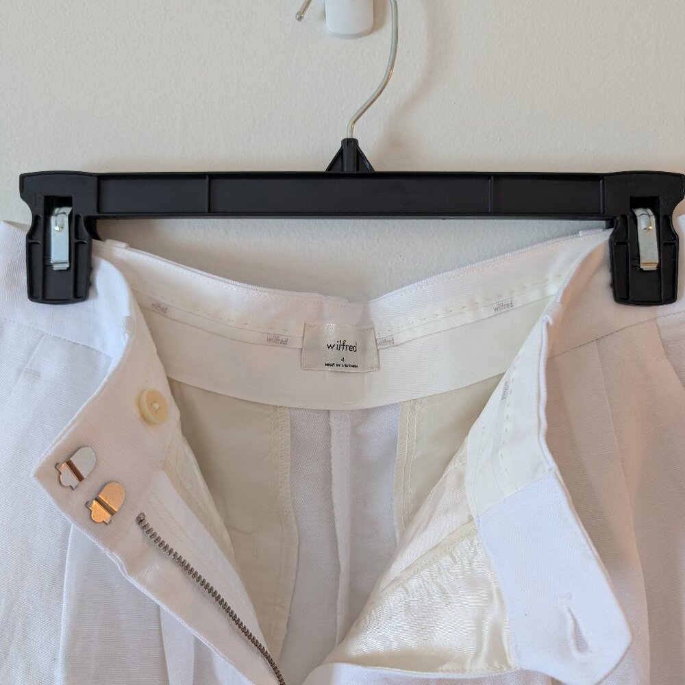 Aritzia White Carrot Linen Pant - Picture 5 of 7